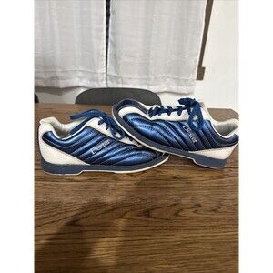 Dexter Groove Bowling Shoes Women’s Size 7.5 Blue/White Retro Slide Rite